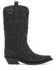 Ganni embroidered western boots