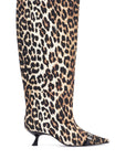 Ganni animal print fabric boots