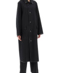 Maison Margiela cotton coat with laminated trim details