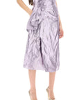 Maison Margiela 'metallic satin midi wrap skirt with