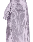 Maison Margiela 'metallic satin midi wrap skirt with