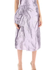 Maison Margiela 'metallic satin midi wrap skirt with