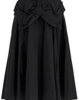 Maison Margiela black pleated midi skirt in polyamide