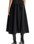 Maison Margiela black pleated midi skirt in polyamide