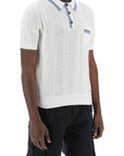 Dsquared2 perforated knit polo shirt