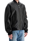 Dsquared2 men's black leather bomber