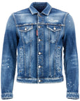 Dsquared2 navy blue vintage look cotton denim jacket