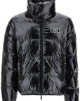 Dsquared2 lightweight black padded nylon jacket with high collar