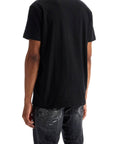 Dsquared2 black cotton t-shirt with embroidered logo