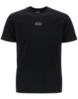 Dsquared2 black cotton t-shirt with embroidered logo