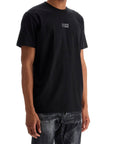 Dsquared2 black cotton t-shirt with embroidered logo