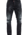 Dsquared2 jeans in cotone nero con effetto vintage