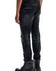 Dsquared2 jeans in cotone nero con effetto vintage