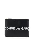 Comme Des Garcons Wallet leather pouch with logo