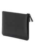 Comme Des Garcons Wallet brushed leather multi-zip pouch with