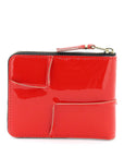 Comme Des Garcons Wallet zip around patent leather wallet with zipper