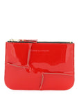 Comme Des Garcons Wallet zip around patent leather wallet with zipper