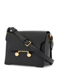 Marni black calfskin shopping bag with distinctive closure