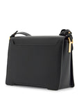 Marni black calfskin shopping bag with distinctive closure