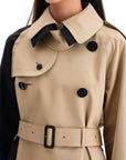 Sacai 'color block gabardine trench