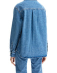 Blaze Milano blue denim shirt in cotton with high collar