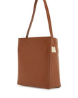 Marni brown structured calfskin shopping bag with ivory details