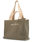 Marni large raffia effect tote bag