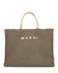 Marni large raffia effect tote bag