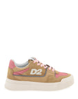 Dsquared2 suede new jersey sneakers in leather