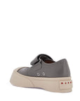 Marni gray calfskin low-top sneakers with hook-and-loop closure