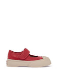 Marni intense crimson calfskin sneakers with velcro closure