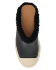 Marni pablo leather and shearling clog