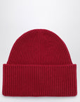 Destin Burgundy wool and cashmere beanie