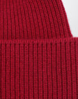 Destin Burgundy wool and cashmere beanie