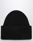 Destin Black wool and cashmere beanie