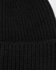 Destin Black cashmere blend beanie
