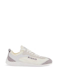 Pinko white latte knit fabric sneakers with light gray details