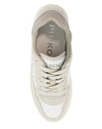 Pinko casual and elegant beige leather sneakers mandy 10