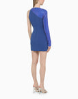 David Koma Blue one-shoulder dress