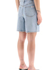 Self Portrait denim bermuda shorts with rhin