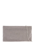 Benedetta Bruzziches la petite evening bag in crystal on silver with shoulder strap