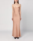 THE ANDAMANE Light pink dress with back draping