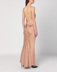THE ANDAMANE Light pink dress with back draping