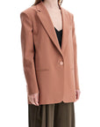 THE ANDAMANE elegant dark pink synthetic blazer