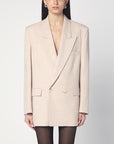 THE ANDAMANE Double-breasted sand-coloured jacket