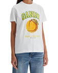 Ganni relaxed fit printed t-shirt