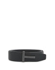 Tom Ford elegant brown and black calfskin belt made in italy