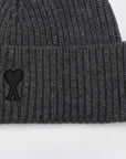 Ami Paris Ami de Coeur grey wool beanie