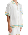 Casablanca silk crayon temple tennis club shirt