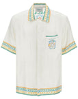 Casablanca silk crayon temple tennis club shirt